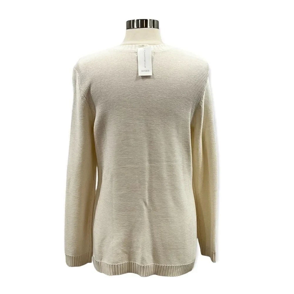 Charter Club Marled Lace-Up Tunic Sweater in the Size Large